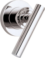 Manija de pared o cubierta California Faucets Tiburon, placa redonda, manija de palanca, acabado Cromo Pulido