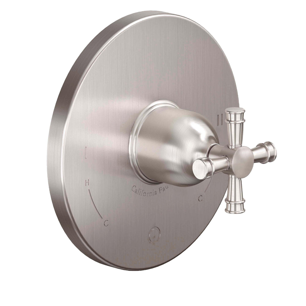 California Faucets Trousdale Balance de Presión Doble - Níquel Satinado