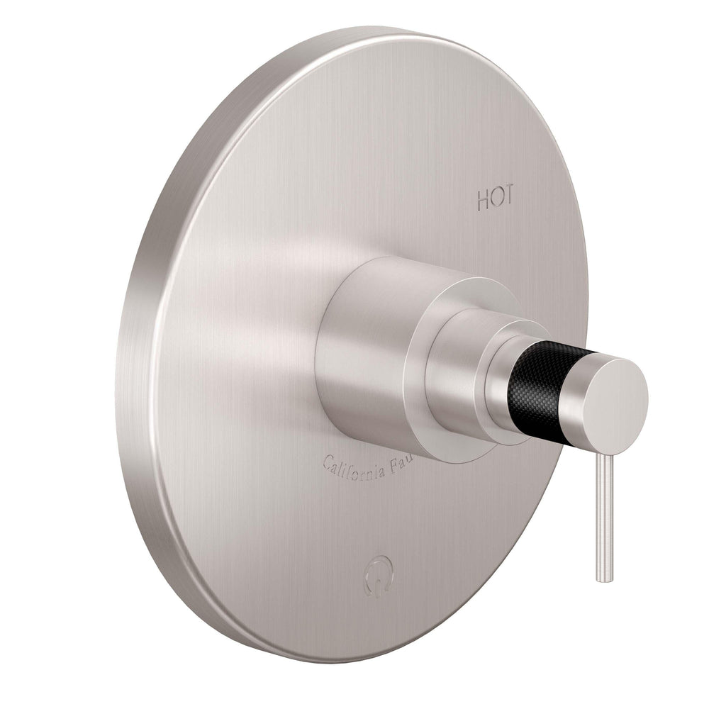 California Faucets D Street Balance de Presión - Palanca Redonda - Satin Nickel