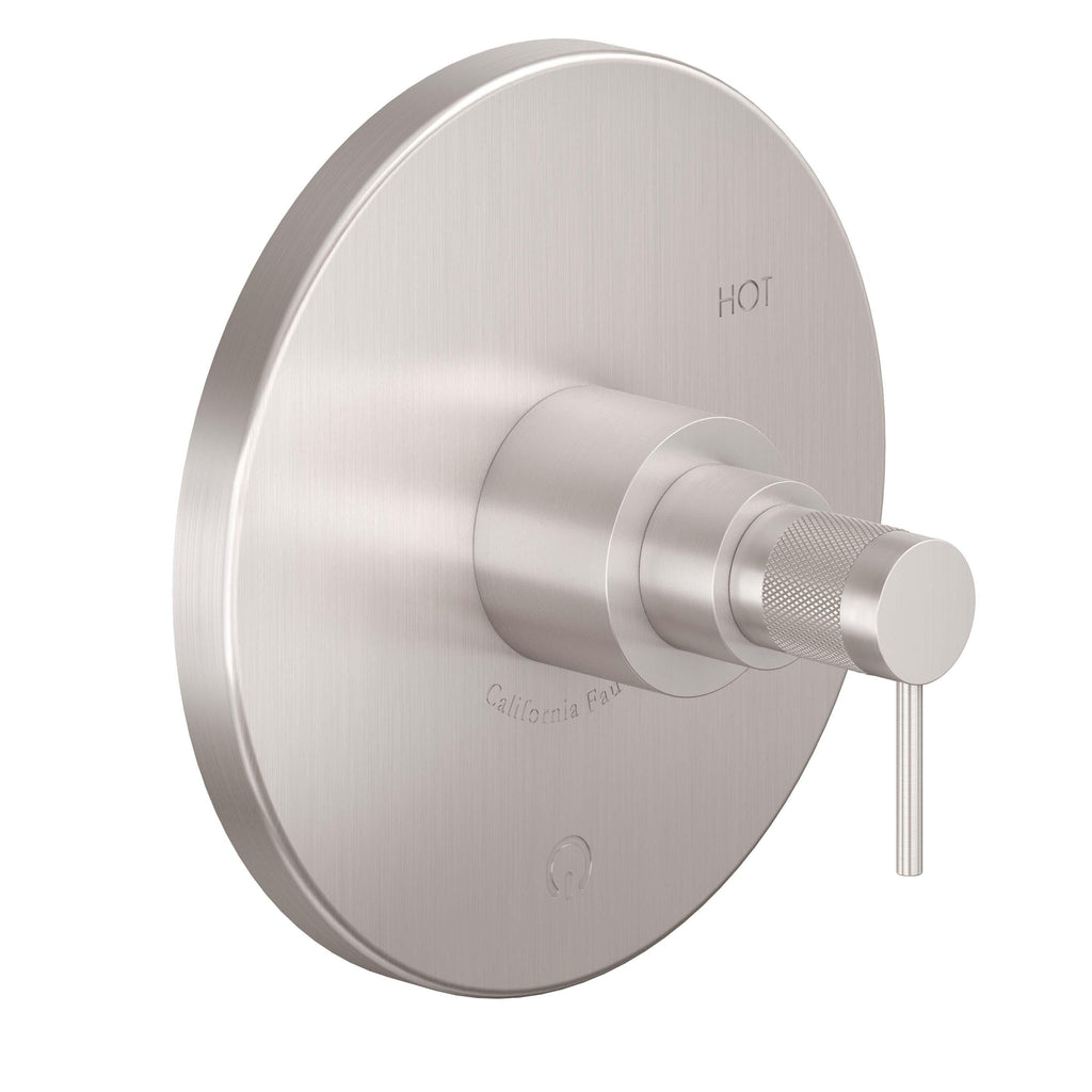 California Faucets D Street Balance de Presión - Palanca Redonda - Satin Nickel