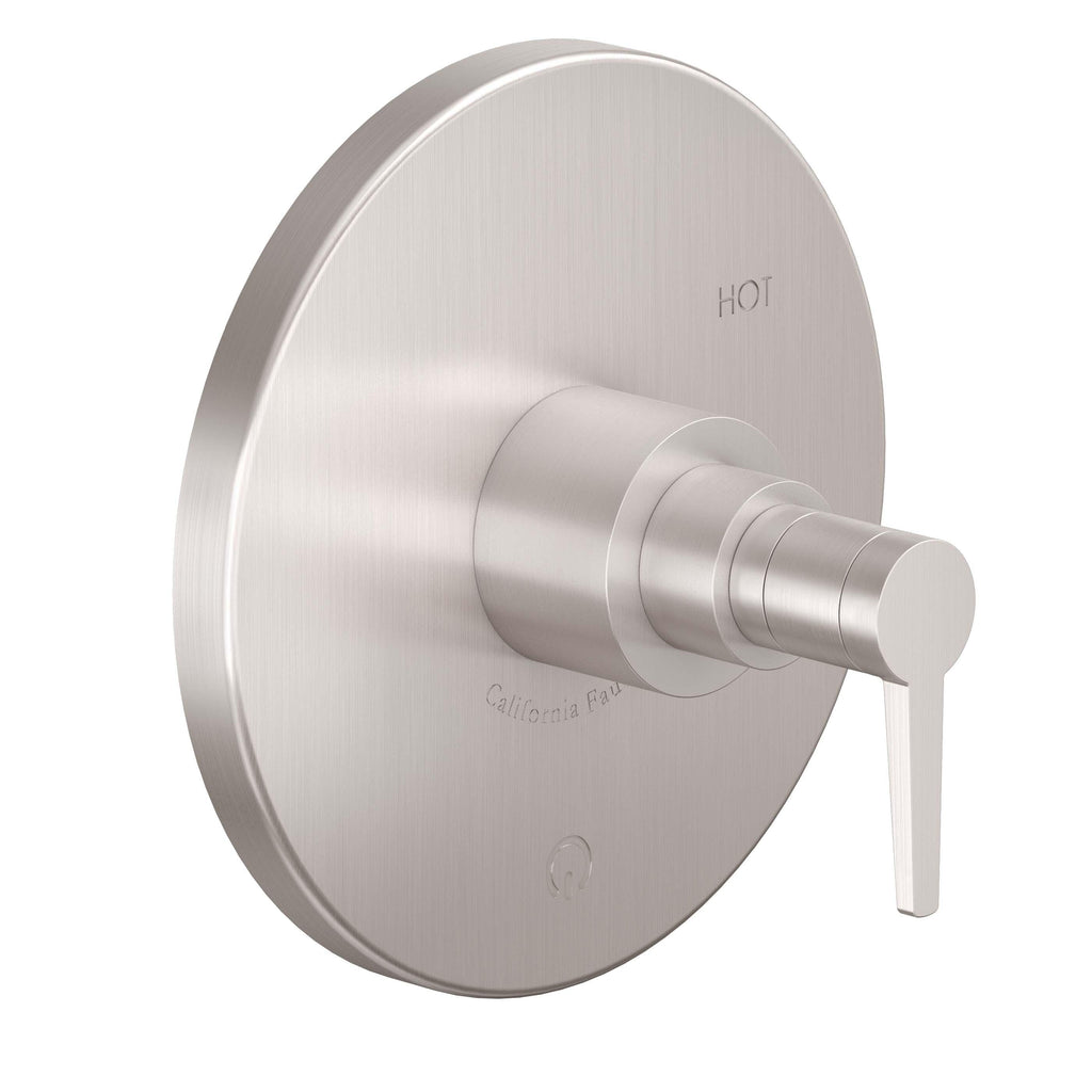California Faucets D Street Balance de Presión - Palanca Plana - Satin Nickel
