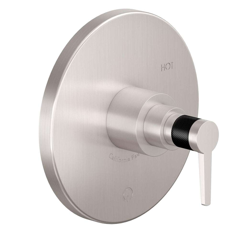 California Faucets D Street Balance de Presión - Palanca Plana - Satin Nickel