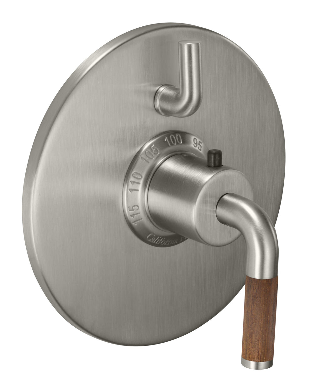 California Faucets Descanso StyleTherm con Control de Volumen Individual - Palanca de Teca