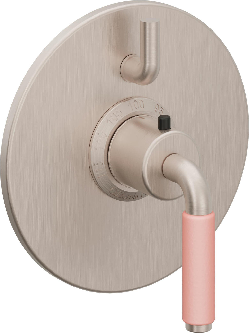 California Faucets Cayucos StyleTherm con Control de Volumen Individual - Palanca de Porcelana Rosa