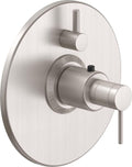 California Faucets D Street StyleTherm con Control de Volumen Individual - Placa Redonda - Palanca Redonda