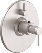 California Faucets D Street StyleTherm con Control de Volumen Individual - Placa Redonda - Palanca Redonda