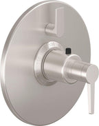 California Faucets D Street StyleTherm con Control de Volumen Individual - Placa Redonda - Palanca Plana