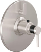 California Faucets D Street StyleTherm con Control de Volumen Individual - Placa Redonda - Palanca Plana