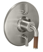 California Faucets Descanso StyleTherm con Control de Volumen Doble - Palanca de Teca