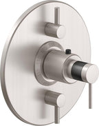 California Faucets D Street StyleTherm con Control de Volumen Doble - Placa Redonda - Palanca Redonda