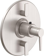 California Faucets D Street StyleTherm con Control de Volumen Doble - Placa Redonda - Palanca Plana
