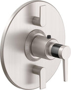 California Faucets D Street StyleTherm con Control de Volumen Doble - Placa Redonda - Palanca Plana
