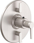 California Faucets D Street StyleTherm con Control de Volumen Doble - Placa Redonda - Palanca Plana