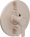 California Faucets Capitola StyleTherm con Control de Volumen Doble - Placa Redonda - Níquel Satinado
