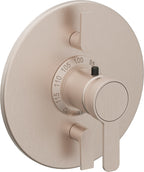 California Faucets Capitola StyleTherm con Control de Volumen Doble - Placa Redonda - Níquel Satinado