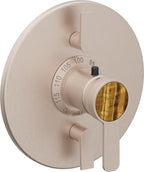 California Faucets Capitola StyleTherm con Control de Volumen Doble - Placa Redonda - Níquel Satinado
