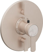 California Faucets Capitola StyleTherm con Control de Volumen Doble - Placa Redonda - Níquel Satinado