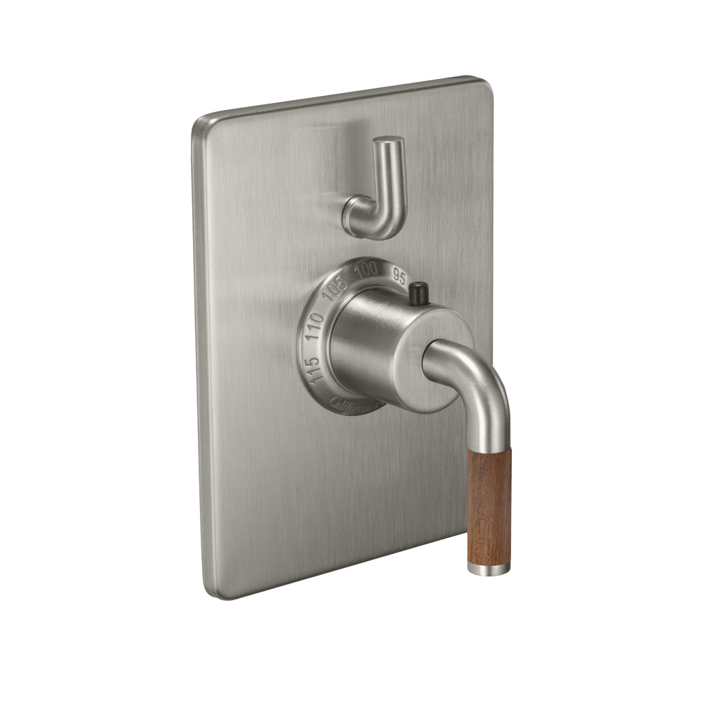 California Faucets Descanso StyleTherm con Control de Volumen Individual - Palanca de Teca