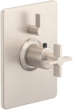 California Faucets Cayucos StyleTherm con Control de Volumen Individual - Manija de Cruz