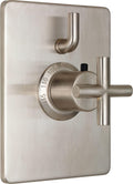 StyleTherm con Control de Volumen Sencillo California Faucets Tiburon, acabado Latón Antiguo Mate, manija de cruz