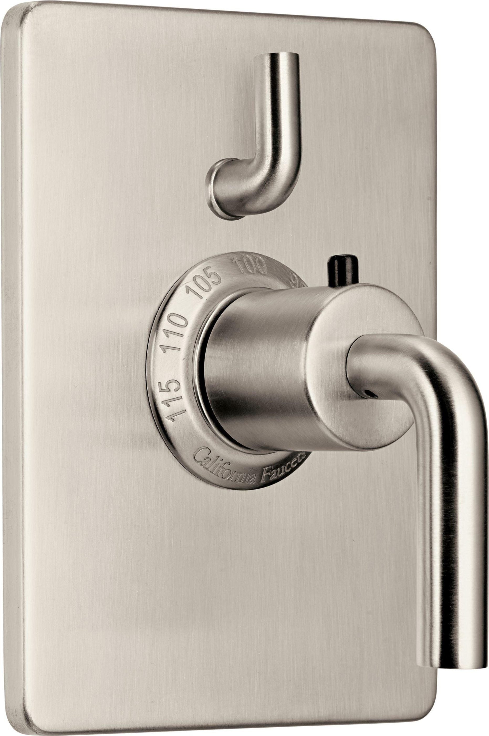 California Faucets Tamalpais Juego de StyleTherm con Control de Volumen Sencillo Solamente - Níquel Satinado