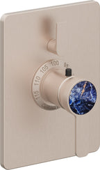 California Faucets Capitola StyleTherm con Control de Volumen Individual - Placa Rectangular - Níquel Satinado
