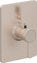 California Faucets Capitola StyleTherm con Control de Volumen Individual - Placa Rectangular - Níquel Satinado