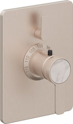 California Faucets Capitola StyleTherm con Control de Volumen Individual - Placa Rectangular - Níquel Satinado