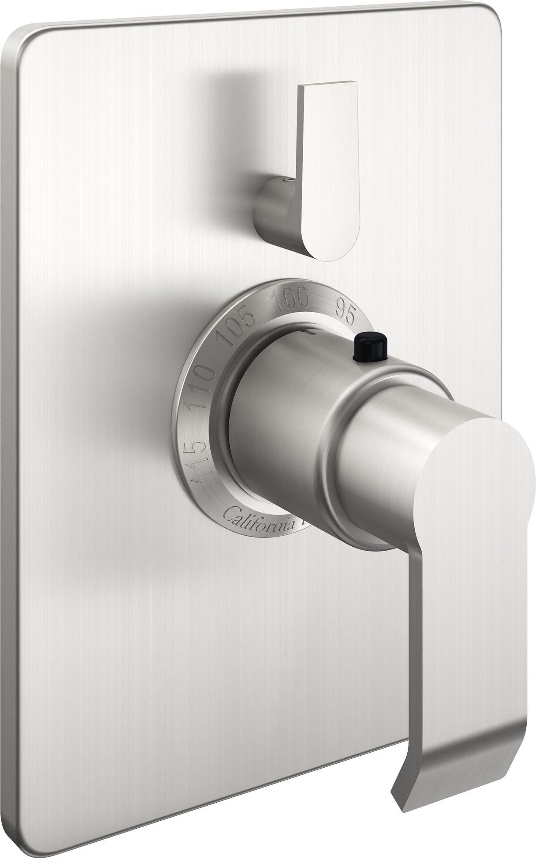 California Faucets Libretto StyleTherm con Control de Volumen Individual - Placa Rectangular - Níquel Satinado