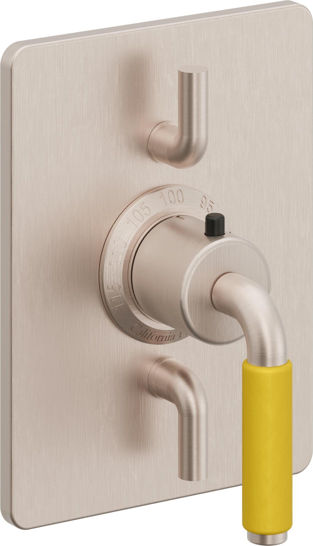California Faucets Cayucos StyleTherm con Control de Volumen Doble - Palanca de Porcelana Amarilla