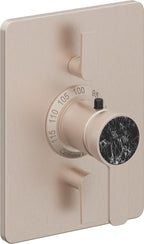 California Faucets Capitola StyleTherm con Control de Volumen Doble - Placa Rectangular - Níquel Satinado