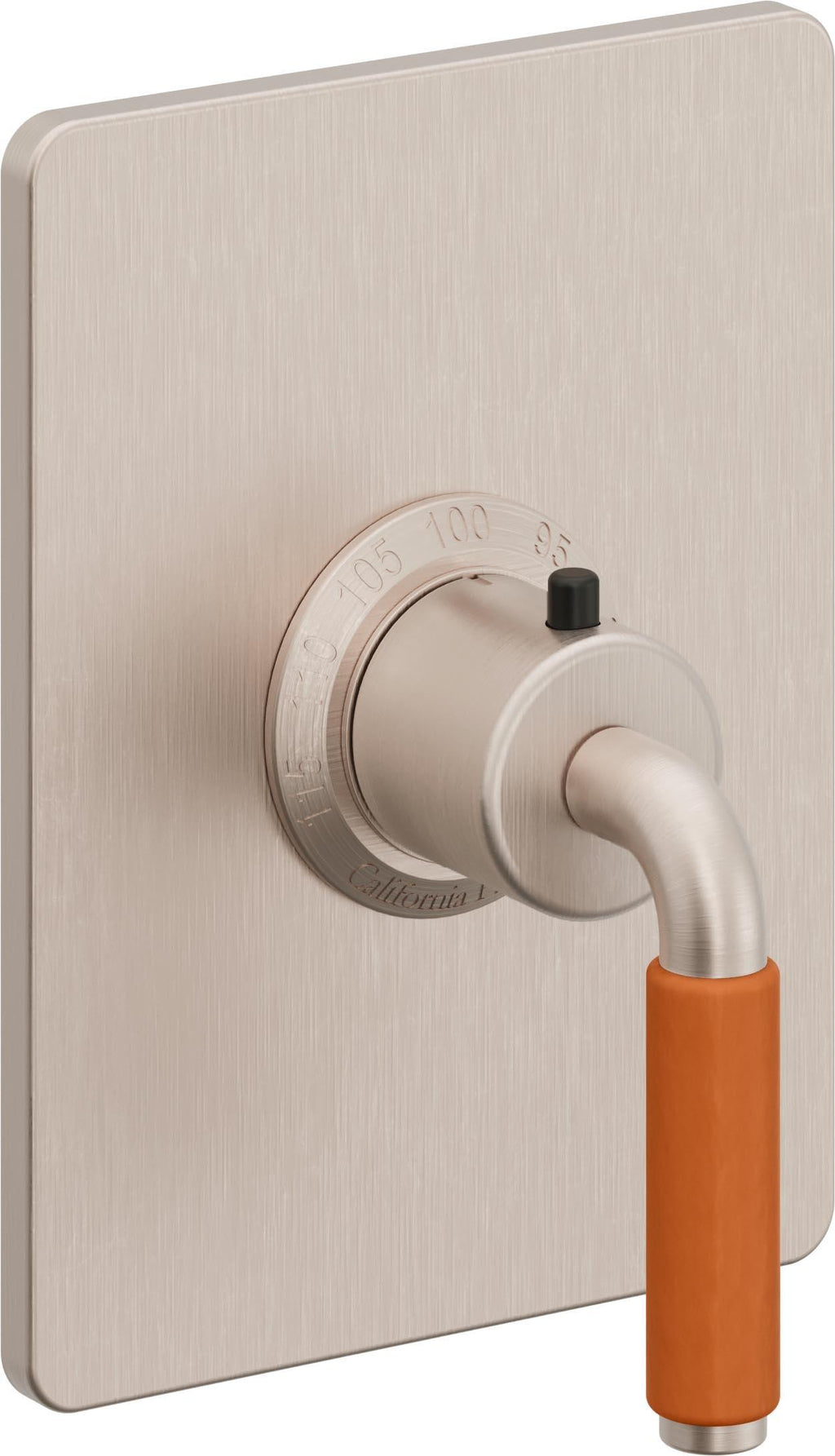 California Faucets Cayucos StyleTherm Termostático de 3/4" - Palanca de Porcelana Naranja