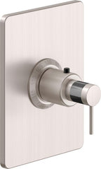 California Faucets D Street StyleTherm Termostático de 3/4" - Placa Rectangular - Palanca Redonda - Satin Nickel