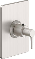 California Faucets D Street StyleTherm Termostático de 3/4" - Placa Rectangular - Palanca Plana - Satin Nickel