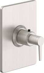California Faucets D Street StyleTherm Termostático de 3/4" - Placa Rectangular - Palanca Plana - Satin Nickel