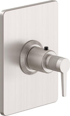 California Faucets D Street StyleTherm Termostático de 3/4" - Placa Rectangular - Palanca Plana - Satin Nickel