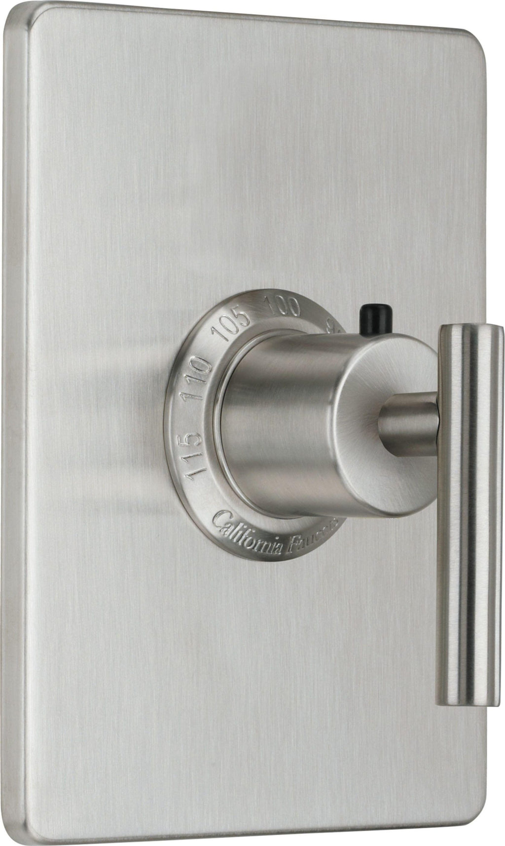 Termostática StyleTherm de 3/4" California Faucets Tiburon, acabado Níquel Satinado, manija de palanca