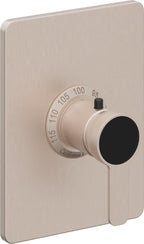 California Faucets Capitola StyleTherm Termostático de 3/4" - Placa Rectangular - Níquel Satinado