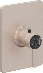 California Faucets Capitola StyleTherm Termostático de 3/4" - Placa Rectangular - Níquel Satinado