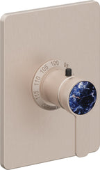 California Faucets Capitola StyleTherm Termostático de 3/4" - Placa Rectangular - Níquel Satinado