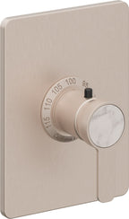 California Faucets Capitola StyleTherm Termostático de 3/4" - Placa Rectangular - Níquel Satinado