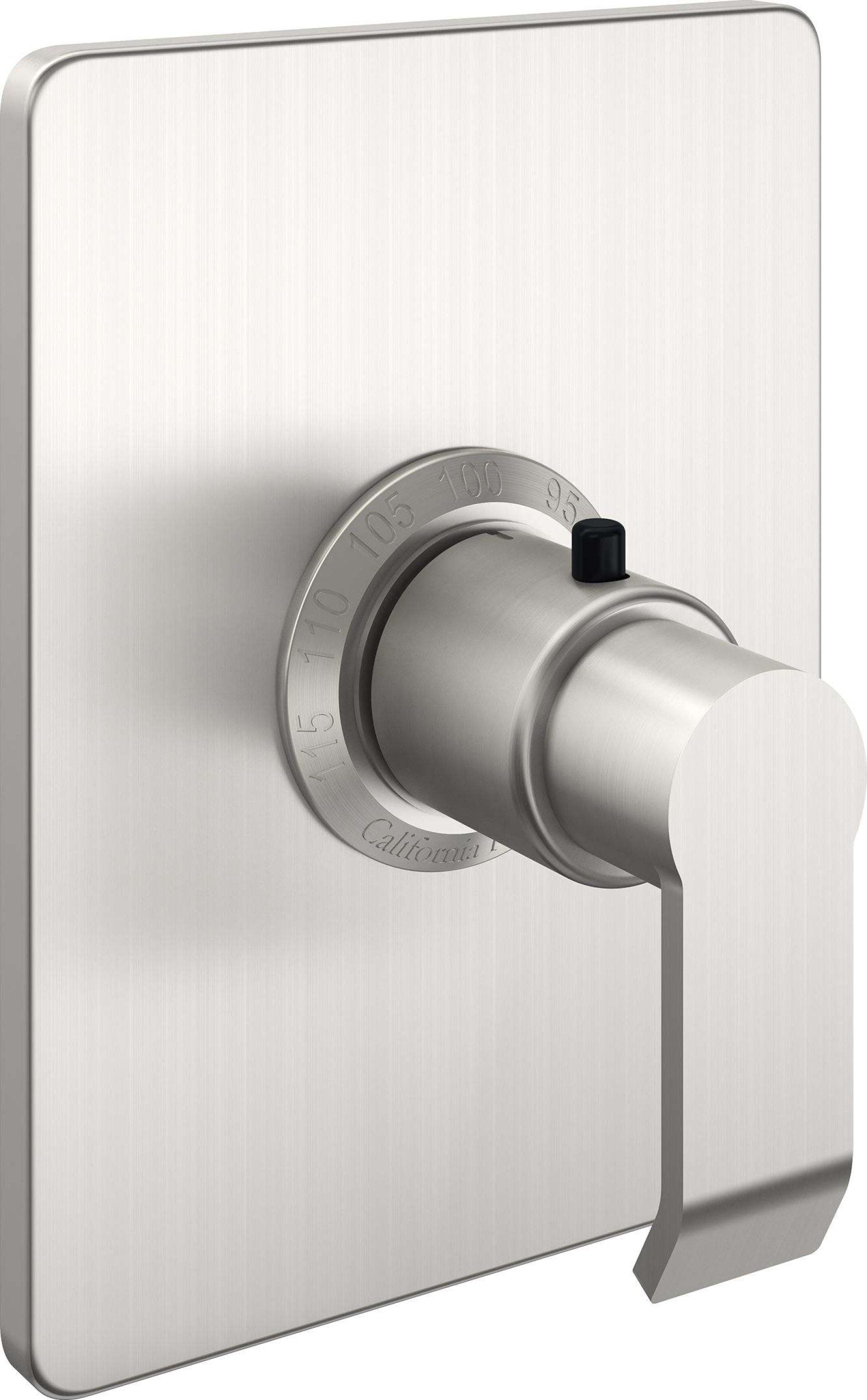 California Faucets Libretto StyleTherm Termostático de 3/4" - Placa Rectangular - Níquel Satinado