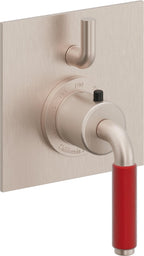 California Faucets Cayucos StyleTherm con Control de Volumen Individual - Palanca Roja