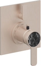 California Faucets Capitola StyleTherm con Control de Volumen Individual - Placa Plana - Níquel Satinado