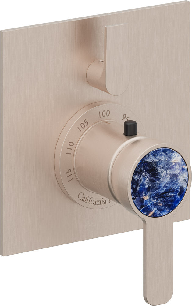 California Faucets Capitola StyleTherm con Control de Volumen Individual - Placa Plana - Níquel Satinado