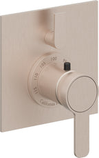 California Faucets Capitola StyleTherm con Control de Volumen Individual - Placa Plana - Níquel Satinado
