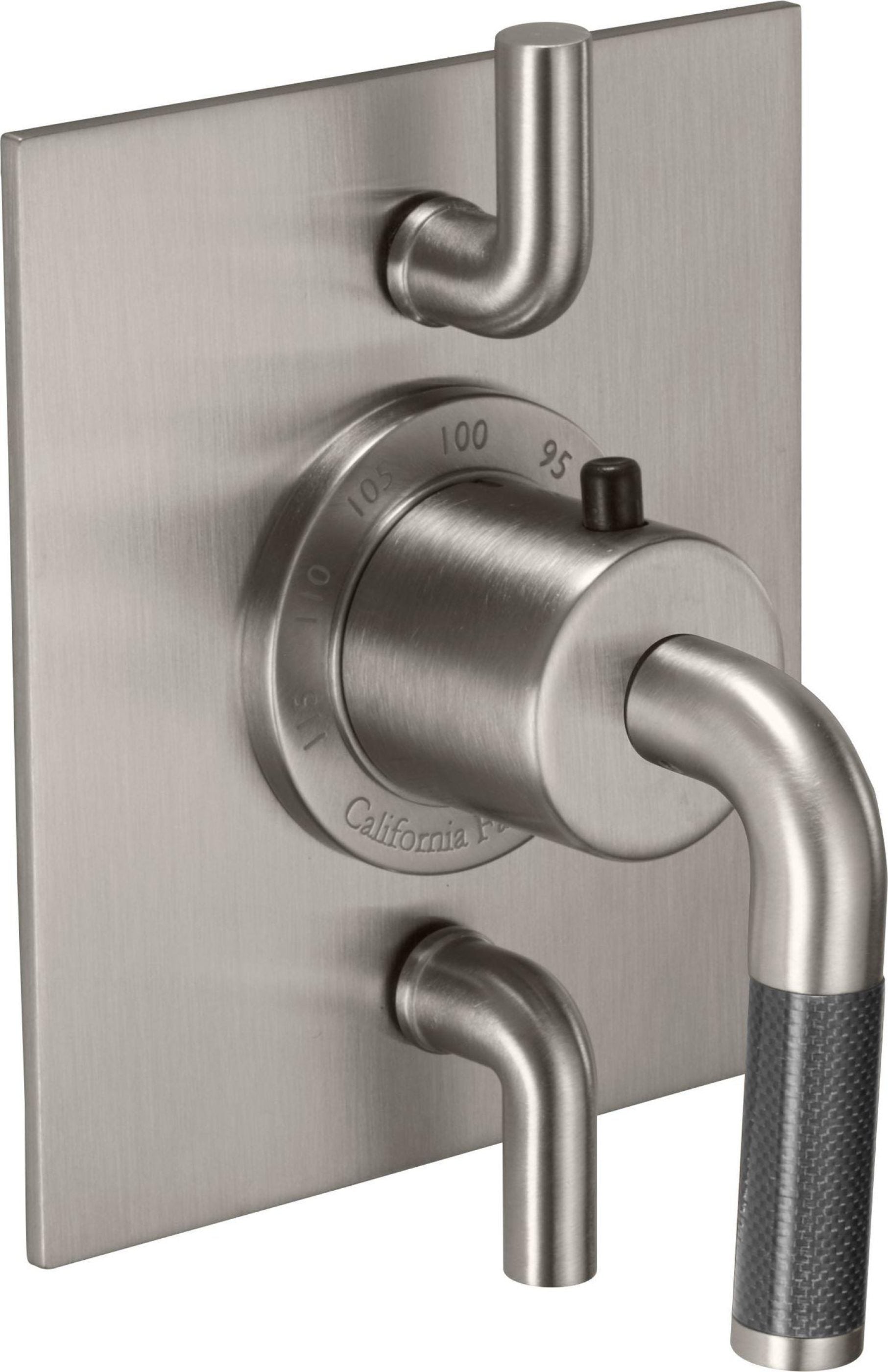 California Faucets Descanso StyleTherm con Control de Volumen Doble - Palanca de Fibra de Carbono