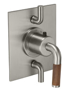California Faucets Descanso StyleTherm con Control de Volumen Doble - Palanca de Teca