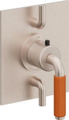 California Faucets Cayucos StyleTherm con Control de Volumen Doble - Palanca de Porcelana Naranja