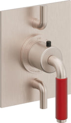 California Faucets Cayucos StyleTherm con Control de Volumen Doble - Palanca Roja